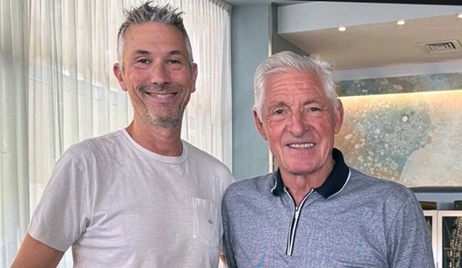 Varazze, il campione di ciclismo Francesco Moser a pranzo al Boma Varazze, il campione di ciclismo Francesco Moser a pranzo al Boma
