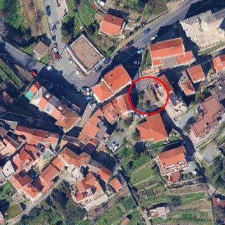 La mappa di Gameragna con la piazza che verrà intitolata al Generale Cortellessa