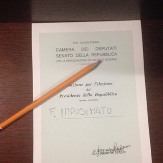 Elezioni Presidente della Repubblica: Matteo Mantero vota Ferdinando Imposimato