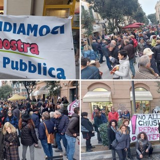 Savona manifesta per difendere il Punto Nascite dell'ospedale San Paolo: Piazza Pertini gremita (FOTO E VIDEO)