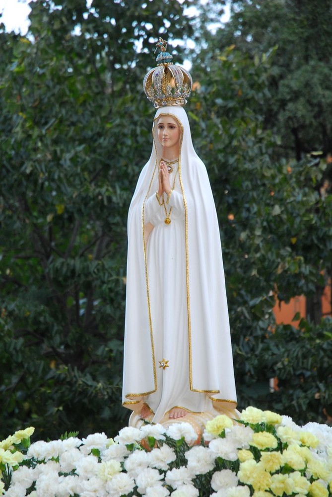 La statua della madonna di Fatima nel finalese dal 25 al 28 ottobre