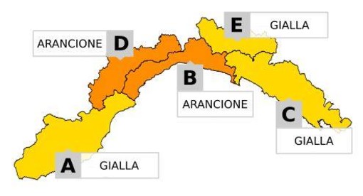 Maltempo, Arpal modifica e prolunga l'allerta meteo per temporali Maltempo, Arpal modifica e prolunga l'allerta meteo per temporali