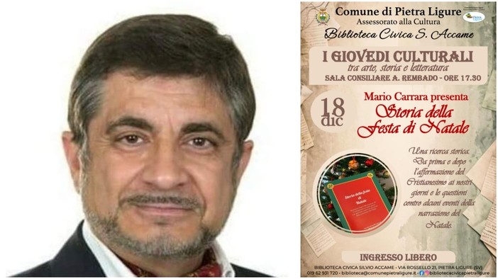 A Pietra Ligure un viaggio alla scoperta della storia del Natale con Mario Carrara
