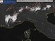 Nell'immagine lo scatto del satellite sul Nord Italia alle ore 15.45 con la Liguria praticamente priva di nubi