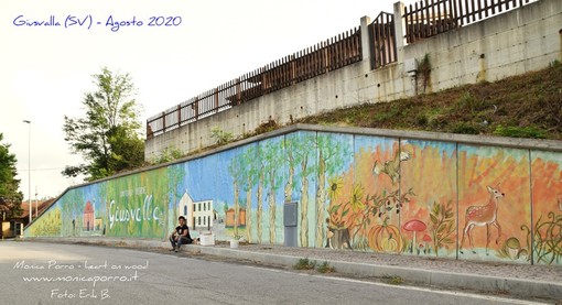 Giusvalla inaugura il murales realizzato dall'artista Monica Porro Giusvalla inaugura il murales realizzato dall'artista Monica Porro