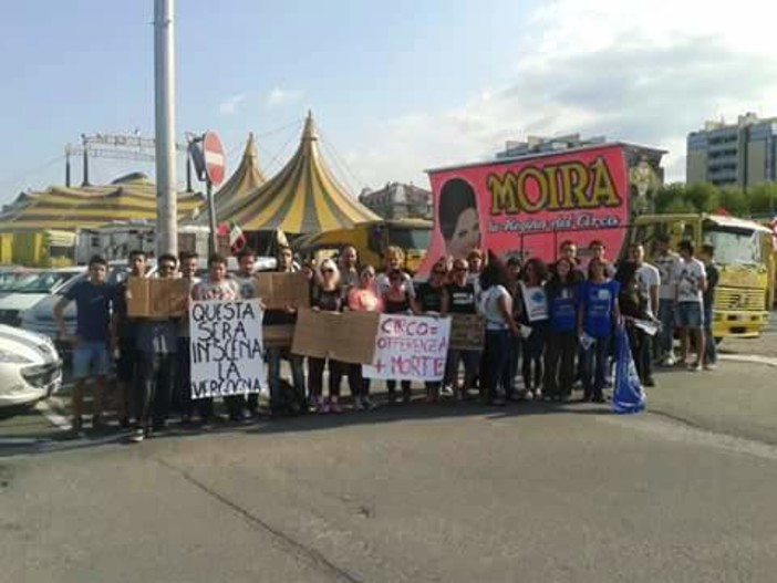 Protesta degli animalisti contro il Circo: sabato sit-in in piazza del Popolo, oggi ultimo giorno di Moira Orfei a Savona Protesta degli animalisti contro il Circo: sabato sit-in in piazza del Popolo, oggi ultimo giorno di Moira Orfei a Savona