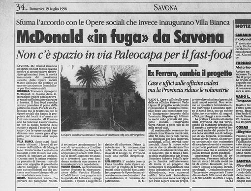 Segni dei tempi: dopo un quarto di secolo Mc Donald espugna Savona tra gli applausi