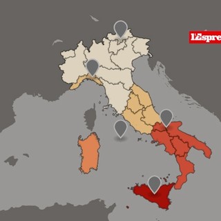 La mappa della povertà è stata elaborata da "L'Espresso" La mappa della povertà è stata elaborata da "L'Espresso"