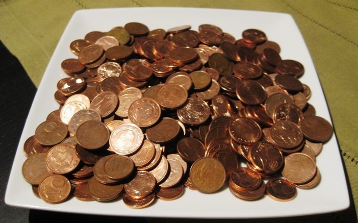 Stop alle monetine da 1 e 2 centesimi dal 1° gennaio 2018
