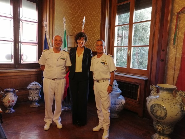 Savona, il nuovo Comandante della Capitaneria Francesco Cimmino in visita dal sindaco Caprioglio