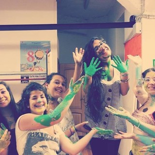 Alcuni allievi de La Corte dei Sogni, la scuola d'arte dei Nati da un Sogno