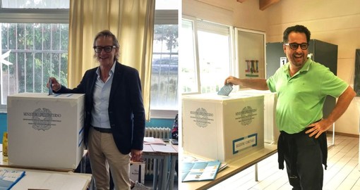 Albenga, i due candidati sindaci Podio e Tomatis hanno votato Albenga, i due candidati sindaci Podio e Tomatis hanno votato
