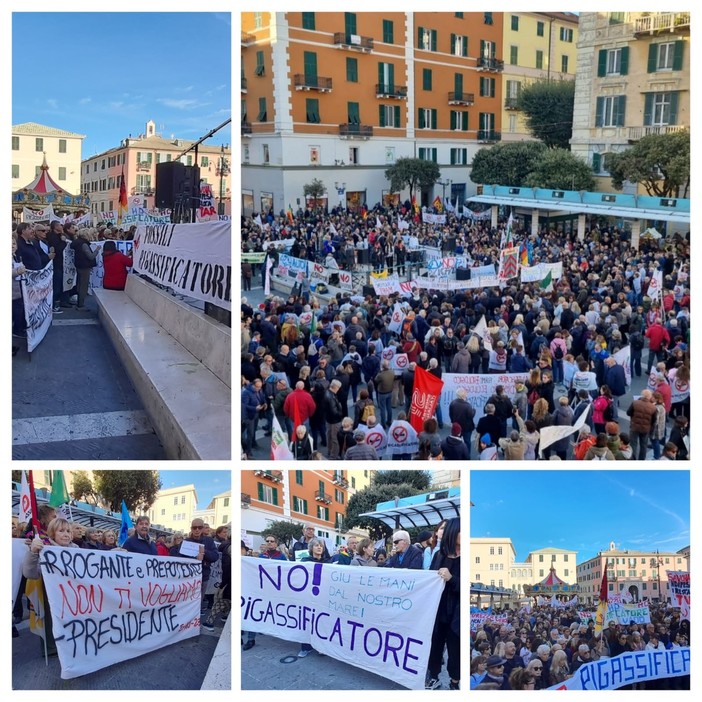 La protesta contro il rigassificatore in piazza Sisto: "Oggi siamo 3.000 e non ci fermeremo"
