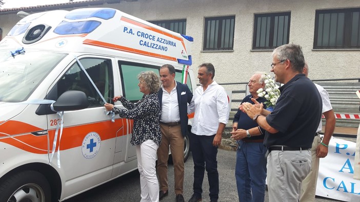 Calizzano, inaugurata la nuova ambulanza della Croce Azzurra