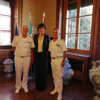 Savona, il nuovo Comandante della Capitaneria Francesco Cimmino in visita dal sindaco Caprioglio