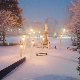 Maltempo, arrivano i primi accumuli di neve in Val Bormida (FOTO)