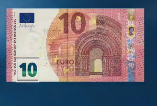 Domani in circolazione i nuovi 10 euro