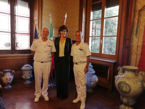 Savona, il nuovo Comandante della Capitaneria Francesco Cimmino in visita dal sindaco Caprioglio