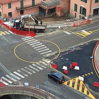 Cairo, cambia la viabilità sul ponte Stiaccini: tracciata la nuova rotonda (FOTO)