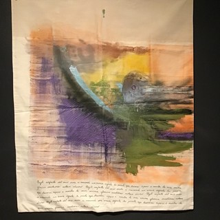 Un arazzo realizzato da Pietrina Atzori e Rosaria Straffalaci
