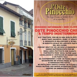 Chiusura Oste Pinocchio, l'amministrazione comunale di Carcare contro i "leoni da tastiera": "Non perdono occasione di attaccarci senza essere informati"