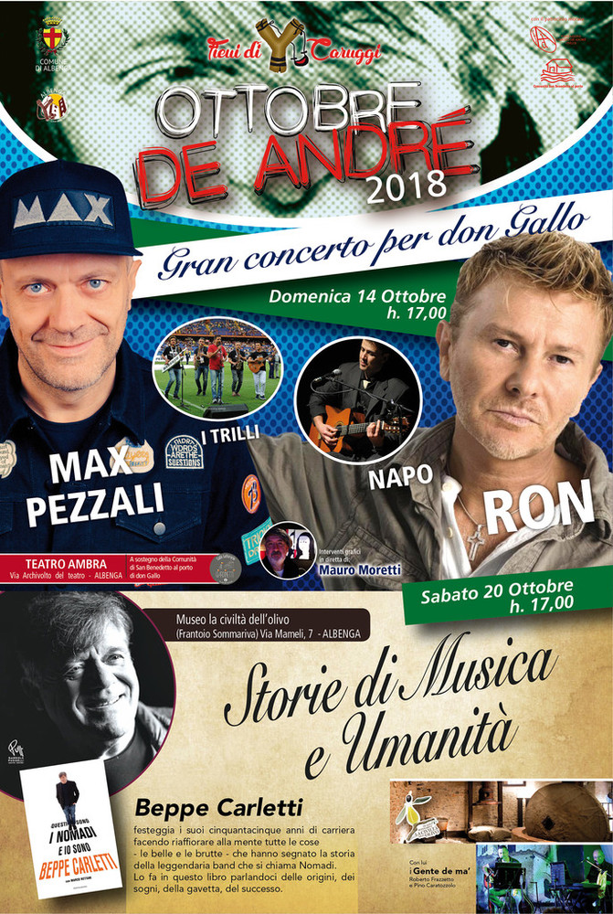 Una settimana straordinaria per Albenga e il suo Ottobre De André