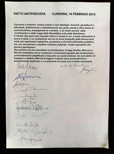 Rinnovato a Curenna il Patto antifascista: numerose le autorità presenti