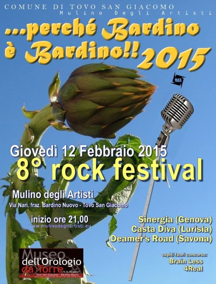 "Perchè Bardino è Bardino" presenta il "Premio Ligure Joe Vescovi per la musica di qualità"