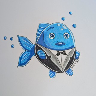 Pesce d'aprile, disegno di Cristina Lioci