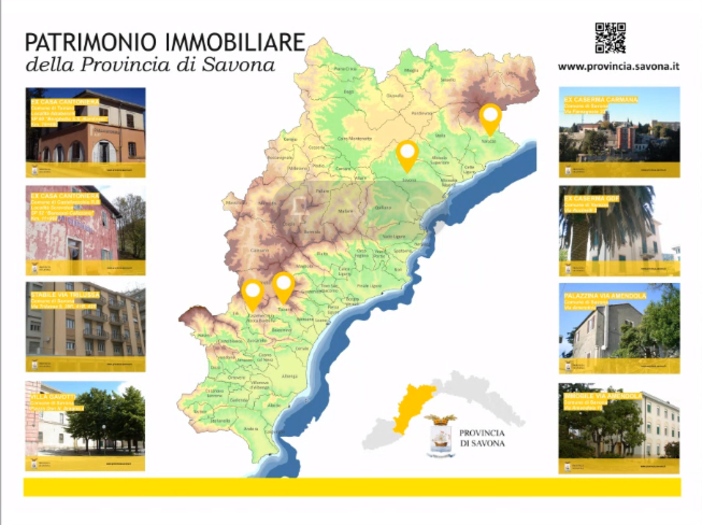 8 immobili nel savonese all'asta per 5 milioni di euro, la Provincia: "Il ricavato sarà investito in strade e nelle scuole"