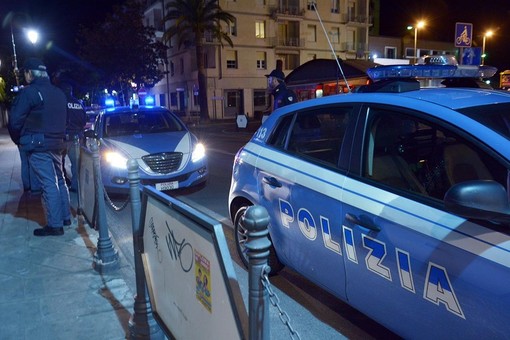 Pattuglione della polizia di stato ad Alassio e Albenga