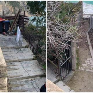 Varigotti, ripristino per la passerella di accesso alla Baia dei Saraceni