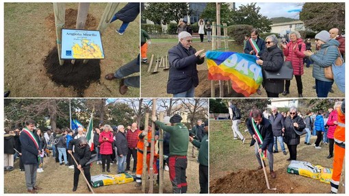 Savona, un albero e il parco intitolato a Angiola Minella, partigiana e una delle 21 donne dell'Assemblea costituente