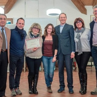 Nella foto, con il Sindaco di Andora Mauro Demichelis, il portavoce nazionale del settore Lapidei di CNA , Salvatore De Rosa, titolare di omonima impresa con sede ad Andora