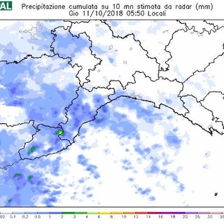 Maltempo: piogge over 100 nel Ponente, per ora nessuna criticità