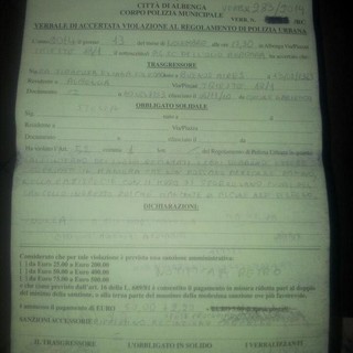 Albenga, denunciato e multato di 5.300 euro dalla Polizia Municipale
