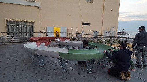 A Loano taglio del nastro per la "Pista delle biglie", aperta anche ai bambini in carrozzella A Loano taglio del nastro per la "Pista delle biglie", aperta anche ai bambini in carrozzella