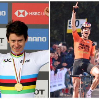 Antonio Tiberi (in maglia iridata) e Samuele Manfredi