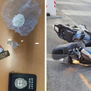 Ceriale, pusher abbandona moto e droga e fugge alla vista della Polizia Locale:  in corso le ricerche