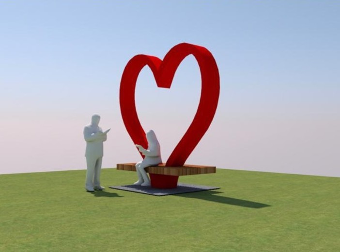 Roccavignale, in arrivo la "panchina del cuore": sarà gigante e farà compagnia alla "Big Bench" dell'artista Chris Bangle