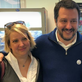 Cristina Porro con Matteo Salvini