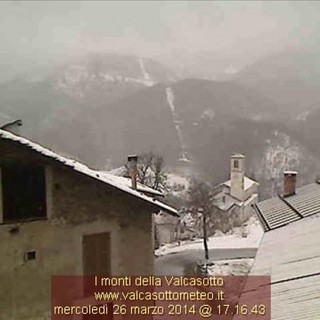 Meteo: inizia a nevicare in Valbormida