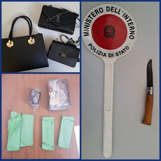 Savona, controlli della polizia alle Trincee: segnalati due uomini per possesso di hashish e di un coltello da 20 cm