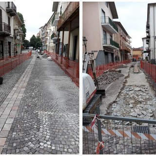 Carcare, restyling del porfido nel centro storico