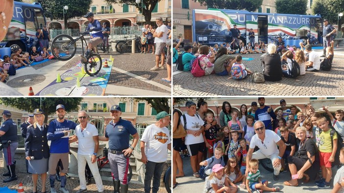 Al via da Pietra Ligure il tour ligure del Pullman azzurro della Polstrada, De Vincenzi: "Una vera e propria 'lezione di sicurezza'" Al via da Pietra Ligure il tour ligure del Pullman azzurro della Polstrada, De Vincenzi: "Una vera e propria 'lezione di sicurezza'"