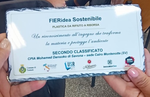 Il CPIA Savona - sede di Cairo Montenotte conquista il secondo posto al concorso nazionale sulla plastica sostenibile