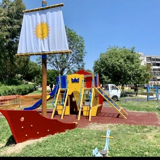 Albenga, un nuovo gioco per il parco "Peter Pan"