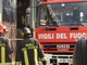 Savona, brucia l'immondizia sul balcone: intervento dei vigili del fuoco