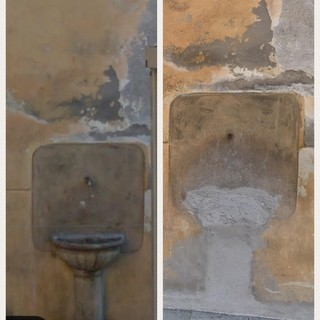 Albenga, Ciangherotti e Perrone: "In piazza Trincheri da poco ristrutturata è sparita la storica fontanella"