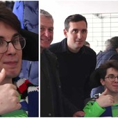 L’abbraccio della Sampdoria a Paolo, il ragazzo di Albenga vittima dell’aggressione che lo ha reso paraplegico